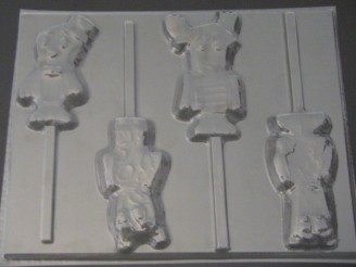 328sp Backyard Friends Chocolate Candy Lollipop Mold